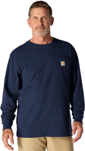 Vista 10 de Carhartt Camiseta de trabajo de manga larga con bolsillo para hombre Negro