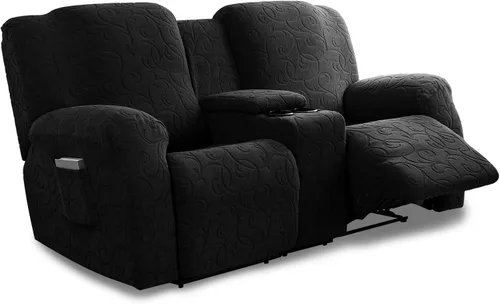 Vista 20 de Funda para Sillón Reclinable de 4 Piezas Elástica, Funda Deslizable de Sofá, Cubierta de Sofá para Sofá Reclinable de 1 Asiento, Protector