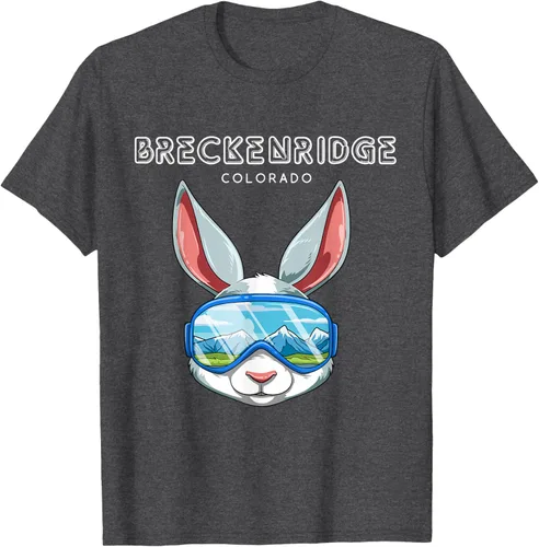 Vista 33 de Breckenridge Colorado USA - Camiseta de esquí y snowboard de conejo, Negro, S