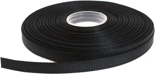 Vista 57 de Cinta de grogrén sólido de 25 yardas cada rollo, borde tejido 100% poliéster (1 pulgada, beige)