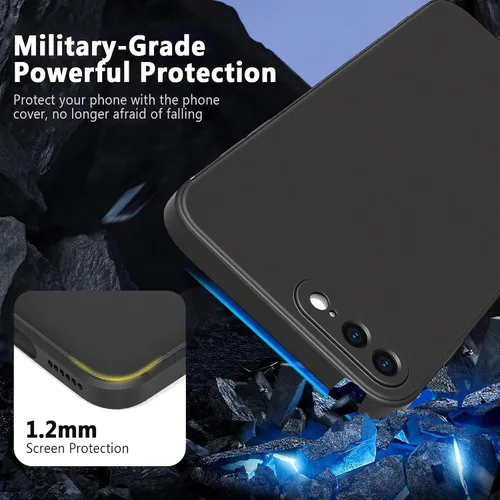 Vista 3 de FanTEK Funda para teléfono compatible con iPhone 7 Plus, iPhone 8 Plus, antiarañazos y huellas dactilares, funda protectora, color negro mate
