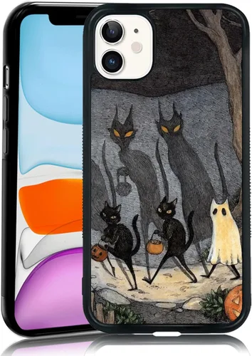 Vista 36 de Elegante funda de teléfono con diseño de gato Marie compatible con iPhone 11, funda de encaje dorado para iPhone, a prueba de golpes, rosa fucsia