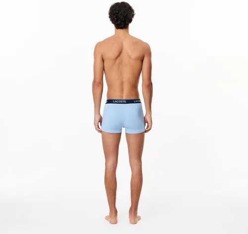 Vista 3 de Lacoste Traje de baño de algodón elástico tricolor para hombre, paquete de 3