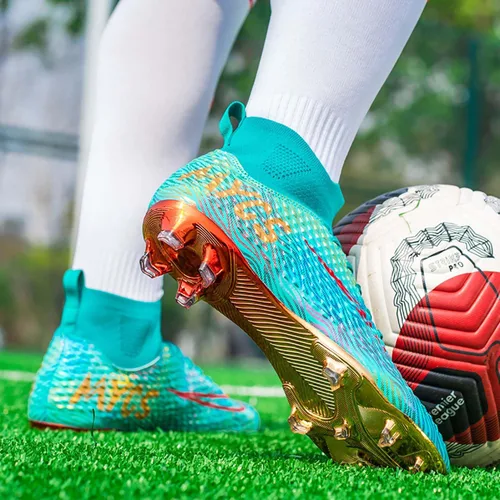 Vista 6 de HESBITEUL Zapatos de fútbol cómodos para hombre, para exteriores, interiores, para niños, para estudiantes de fútbol, zapatos deportivos de alta