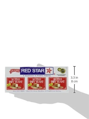 Vista 4 de Red Star Levadura seca activa sin OMG, 1.4 onzas, paquete de 3.