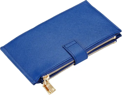 Vista 4 de Travelambo Cartera para mujer con bloqueo RFID y bolsillo con cremallera
