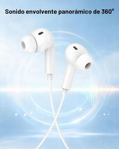 Vista 6 de Paquete de 2 auriculares USB C para iPhone 18 Pro Max/18 Pro/Duo/17 16 15 Blanco brillante