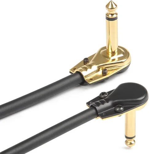 Vista 4 de TIMESETL Paquete de 3 cables de conexión de guitarra de 12 pulgadas, ultra silenciosos, con efecto de instrumento, cables de parche de pedal de 1/4