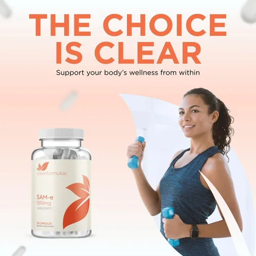 Vista 5 de Clear Formulas Bioactive SAM-e 500 mg - Suplemento SAM-e de alta resistencia con forma S, S biológicamente activa para el hígado y el estado