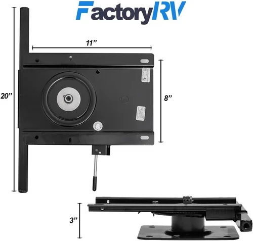 Vista 6 de Tough Grade Pedestal de 3" para silla de capitán RV Base de silla de cámper
