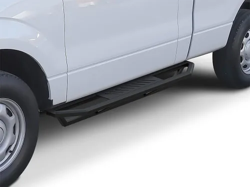 Vista 4 de APS Estribos de acero inoxidable con armadura lateral de 6.5 pulgadas compatibles con Ford F150 2015-2026 Regular Cab y F-250 F-350 Super Duty