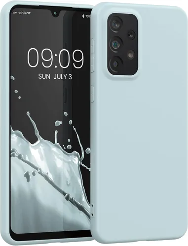 Vista 23 de kwmobile Funda compatible con Samsung Galaxy A12 - Funda protectora de silicona TPU suave y delgada - Azul Báltico