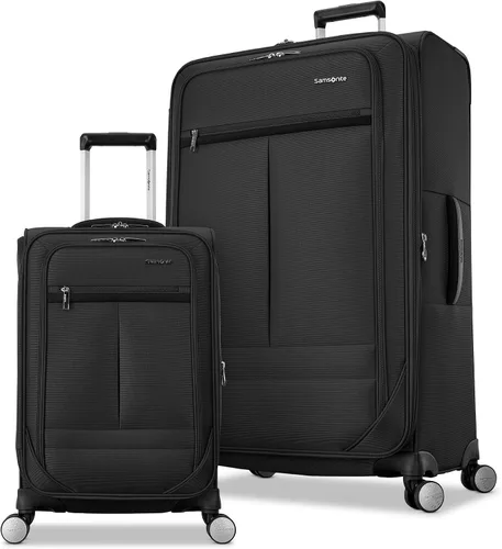 Vista 11 de Samsonite Element 3-PC Soft Side 21/25/29 (De Mano, Mediano, Grande a Cuadros), Ligero Expandible Equipaje Set 2 Bolsillos Delanteros y Laterales