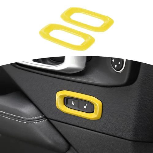 Vista 9 de RT-TCZ Para Wrangler JL Interruptor de bloqueo de puerta Cubierta de ajuste de botón azul bebé para Jeep Wrangler JL JLU Gladiator JT 2018-2024 Baby