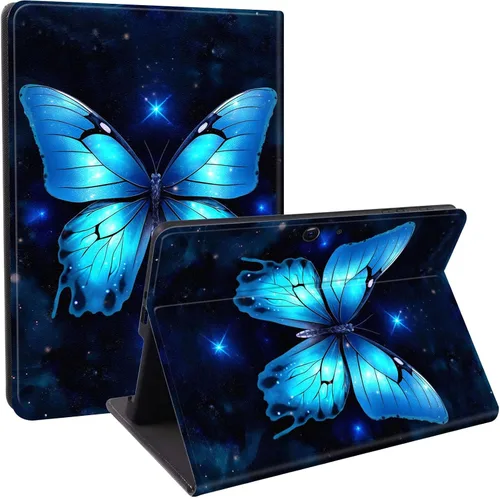Vista 8 de Funda diseñada para Microsoft Surface Pro 11/10/9, protección ligera, múltiples ángulos, piel sintética, delgada, con función de encendido y apagado