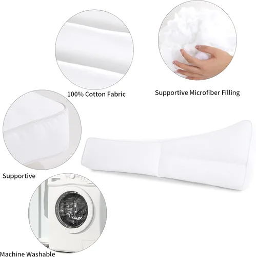 Vista 5 de HOMBYS Almohada de rodilla para dormir de lado con almohada de abrazo, dolor de cadera, almohadas de piernas para dormir, almohada corporal