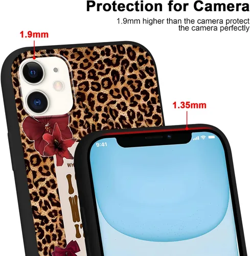 Vista 4 de Paquete de 2 fundas para iPhone 11 de 6.1 pulgadas con frase de fe Estético.