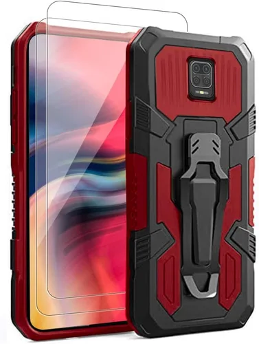 Vista 8 de Funda para Xiaomi Redmi Note 9s/9 Pro, con [2 unidades] Protector de pantalla de vidrio templado de grado militar híbrido de alta resistencia