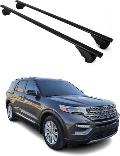 Vista 12 de OMAC Portaequipajes con cerradura para Ford Explorer Sport Trac 2001-10, antirrobo negro para viajes, kayak, canoa, surf, esquí, snowboard, camping
