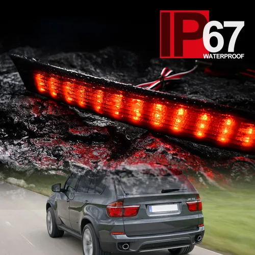Vista 8 de Luces reflectoras LED para parachoques trasero 2010-2013 B-MW X5 E70 LCI sin M Sprots Red Led Tail Driving Parking Lamps Full Strip LED Reflector