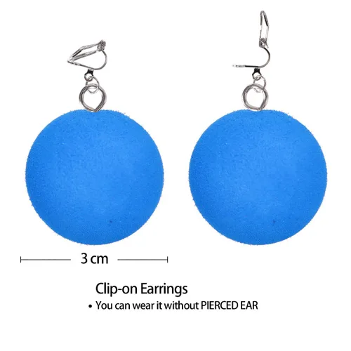 Vista 4 de FantaLook Peluca larga rubia con aretes para mujer, disfraz de Halloween