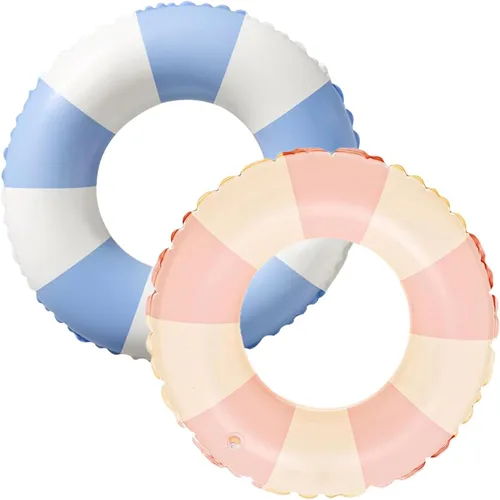 Vista 10 de Audaisyly Anillo de natación para niños, flotadores inflables de piscina, tubo de natación, balsa de juguete con frutas, decoraciones de sirena