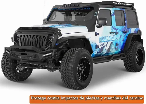 Vista 3 de Hooke Road Protector de capó para Jeep Wrangler JL y Gladiator JT 2018-2024