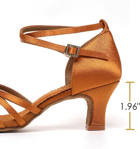 Vista 7 de foralod Zapatos de baile para mujer, tacones de baile de salón, zapatos de baile latino para adultos, zapatos de salsa para mujer, zapatos