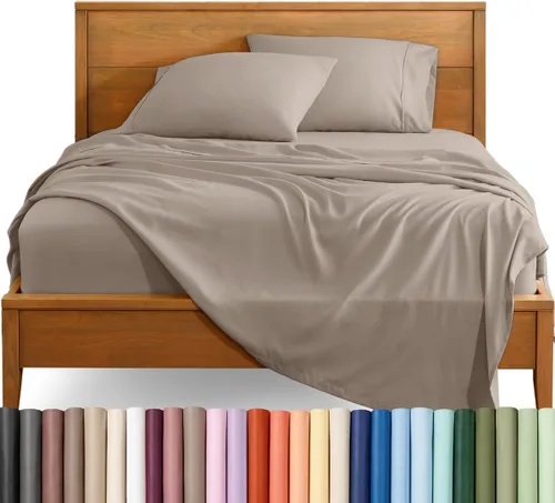Vista 95 de Bare Home Juego de Sábanas Twin - Sábanas de Cama de Microfibra Ultra-Suave 1800 - Doble Cepillado - Bolsillos Profundos - Ajuste Fácil - Extra