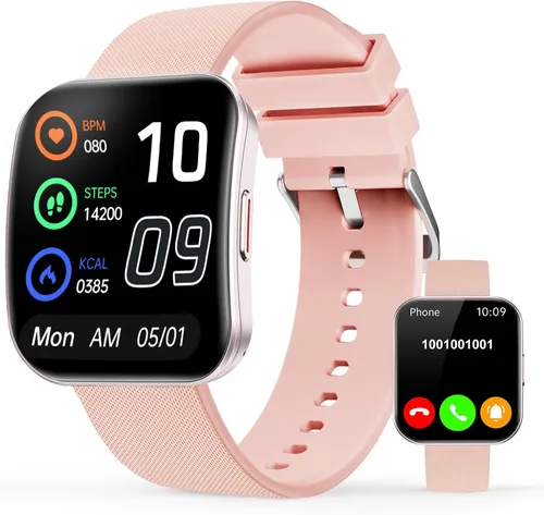 Vista 10 de Reloj inteligente para hombres y mujeres, llamadas Bluetooth, esfera AI, preguntas y respuestas AI, 1.85 pulgadas HD AMOLED reloj de fitness