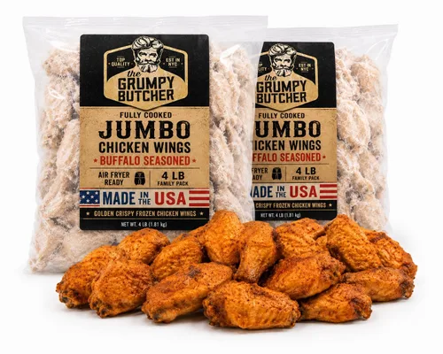 Vista 8 de Grumpy Butcher - Solomillos de pechuga de pollo empanizados, congelados, 5 Horno o freidora de aire listo, ligeramente sazonado, revestimiento