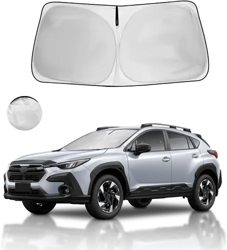 Vista 11 de Parasol para parabrisas, 4 capas, parasol para ventana delantera, bloquea los rayos UV, mantiene el automóvil más fresco