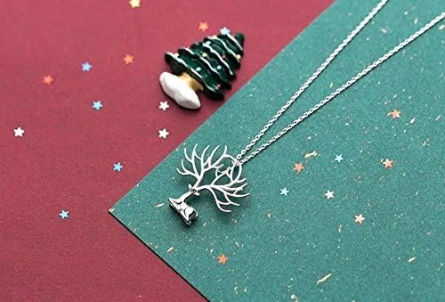 Vista 2 de Helen de Lete - Gargantilla de árbol de Navidad de plata de ley