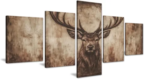 Vista 43 de 5 piezas de pintura sobre lienzo ardiente de fénix dibujado en estilo heráldico fuego fénix arte de pared vintage impresiones obras de arte arte