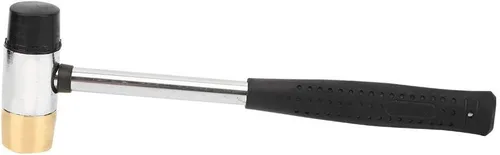 Vista 3 de Martillo de plástico para guitarra, cabeza de latón y goma, herramienta de martillo de trastes de doble cabeza, herramientas de anatomía
