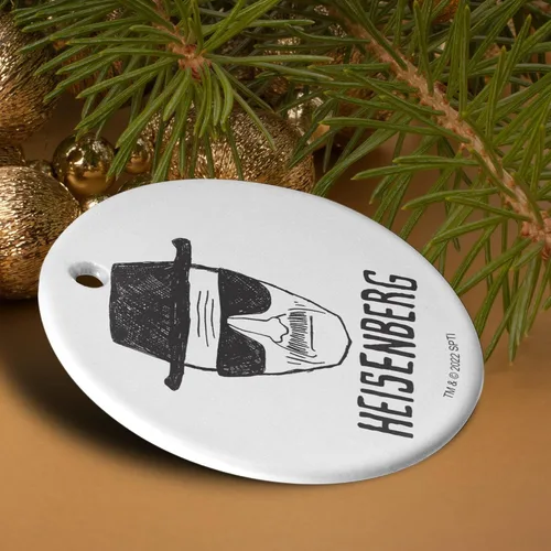 Vista 4 de Breaking Bad Classic Heisenberg - Adorno para árbol de Navidad (porcelana, 2.8 in)