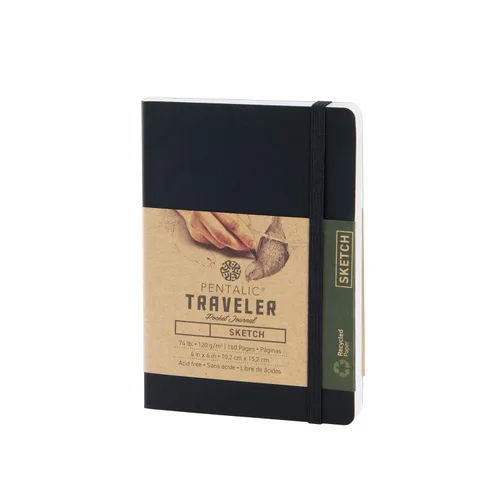 Vista 41 de Cuaderno de bocetos Travelers Dot Grid Pentalic Art, libre de ácidos