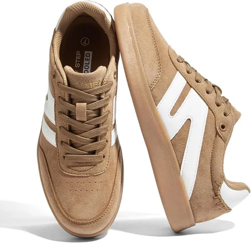 Vista 27 de LUCKY STEP Zapatillas de moda con suela de goma retro para mujer