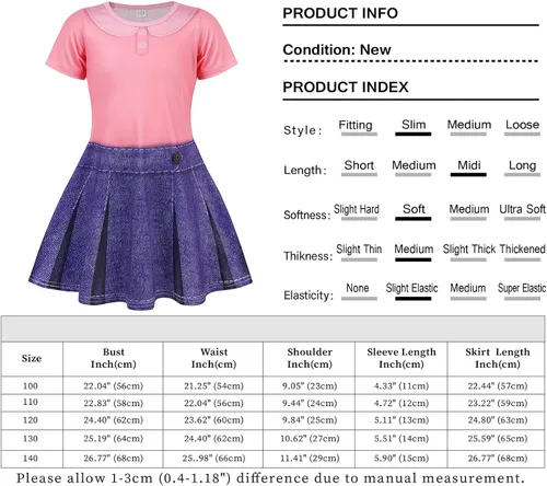 Vista 4 de Eledobby Disfraz de Mei Mei Mei para niñas, vestido de panda rojo que se vuelve para niños, disfraces de Meilin, trajes de Halloween, ropa de fiesta