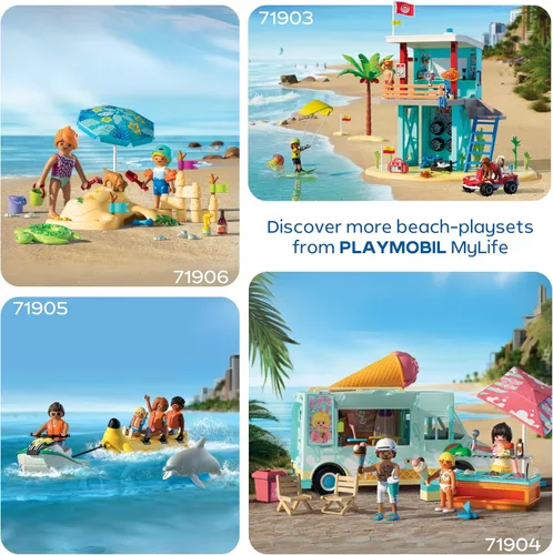 Vista 4 de Playmobil Torre de salvavidas con buggy de playa