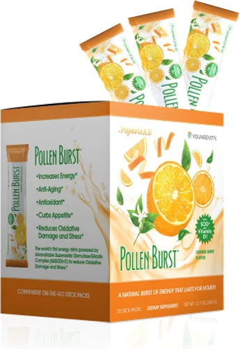Vista 8 de Projoba Polen Burst Plus Berry - 30 paquetes Natural flower pollen energy, vitamins, antioxidants, berry flavor, 30 portable stick packs, mixes