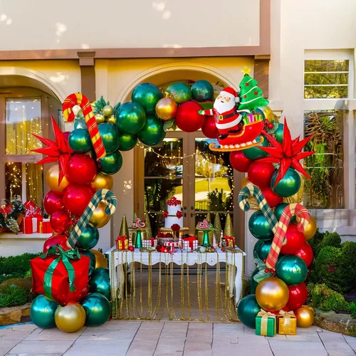 Vista 8 de Puerta de Pan de Jengibre de Navidad con Luces, Decoraciones de Cubierta de Cartón, Letrero de Pancarta de Porche de Dulces de Casa de Pan