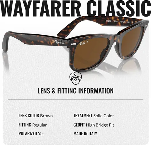 Vista 4 de Ray-Ban RB2140 ORIGINAL WAYFARER CLASSIC - Gafas de sol de forma cuadrada con kit oficial de gafas