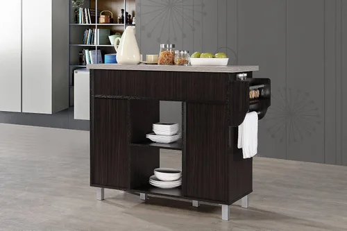 Vista 5 de Hodedah. Isla de cocina con especiero, Madera, Chocolate