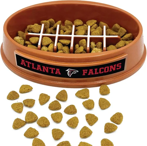 Vista 20 de NFL Super-Bowl Philadelphia Eagles - Cuenco de alimentación lenta para perros y gatos. Diseño de fútbol para una digestión saludable. Antideslizante