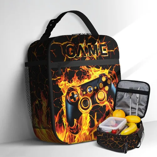 Vista 11 de Lonchera de béisbol con temática deportiva para niños, niñas, adolescentes, bolsa de almuerzo de béisbol aislada para niños, bolsa de almuerzo