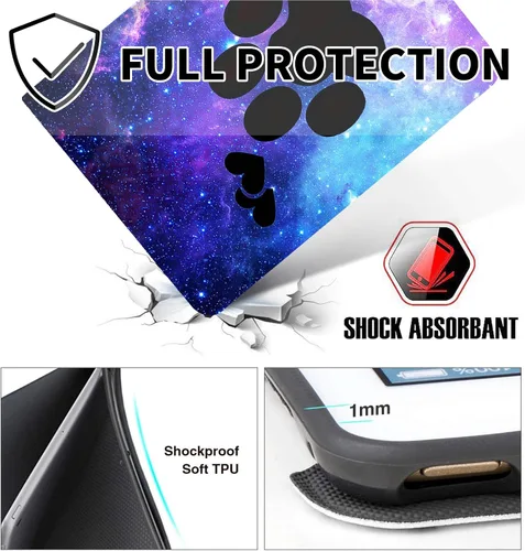 Vista 3 de Funda para tablet HD 8 Plus, funda para Kindle Fire HD 8 de 10ª generación 2020, soporte plegable de piel sintética, funda inteligente delgada