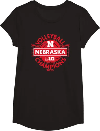 Vista 5 de Nebraska Cornhuskers Big Ten Champs 2023 - Camiseta de voleibol para mujer, Negro
