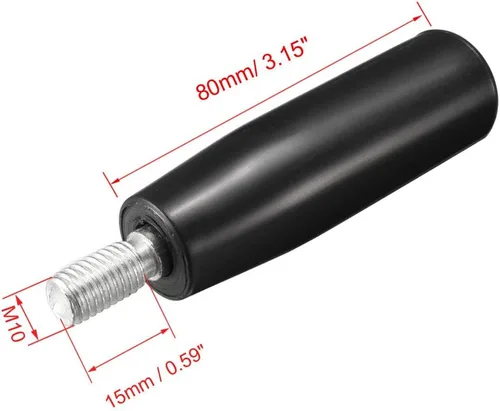 Vista 2 de uxcell Manija giratoria de la máquina del volante M10 Varón roscado macho