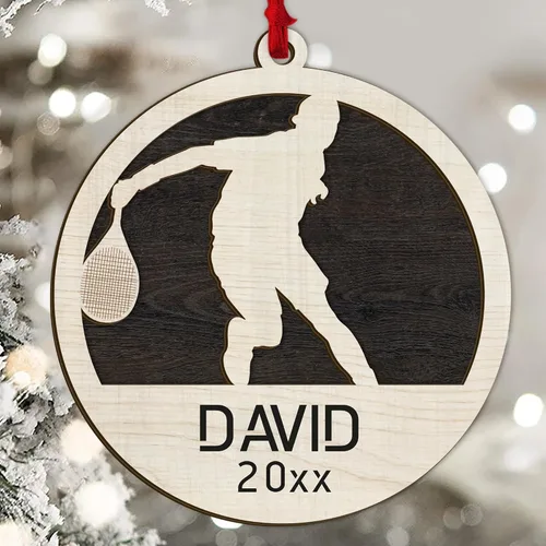 Vista 26 de Adorno personalizado de zapatillas de punta de ballet – Adorno de nombre de bailarín personalizado, adorno de madera cortado en capas de ballet